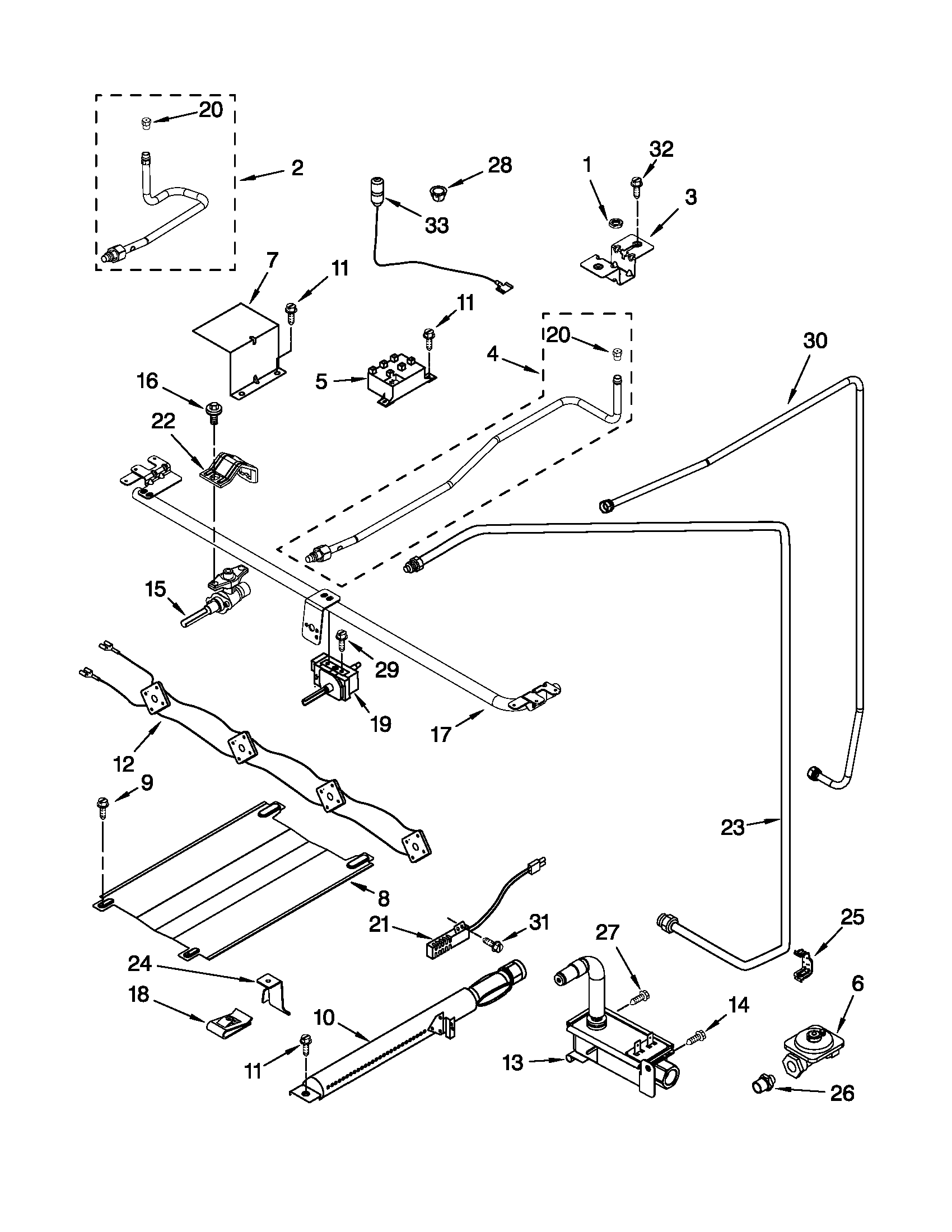 Estate TGP305TT2 manifold parts diagram