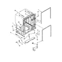 KitchenAid KUDL15FXBL5 tub and frame parts diagram