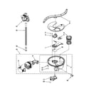 KitchenAid KUDL15FXBL5 pump, washarm and motor parts diagram