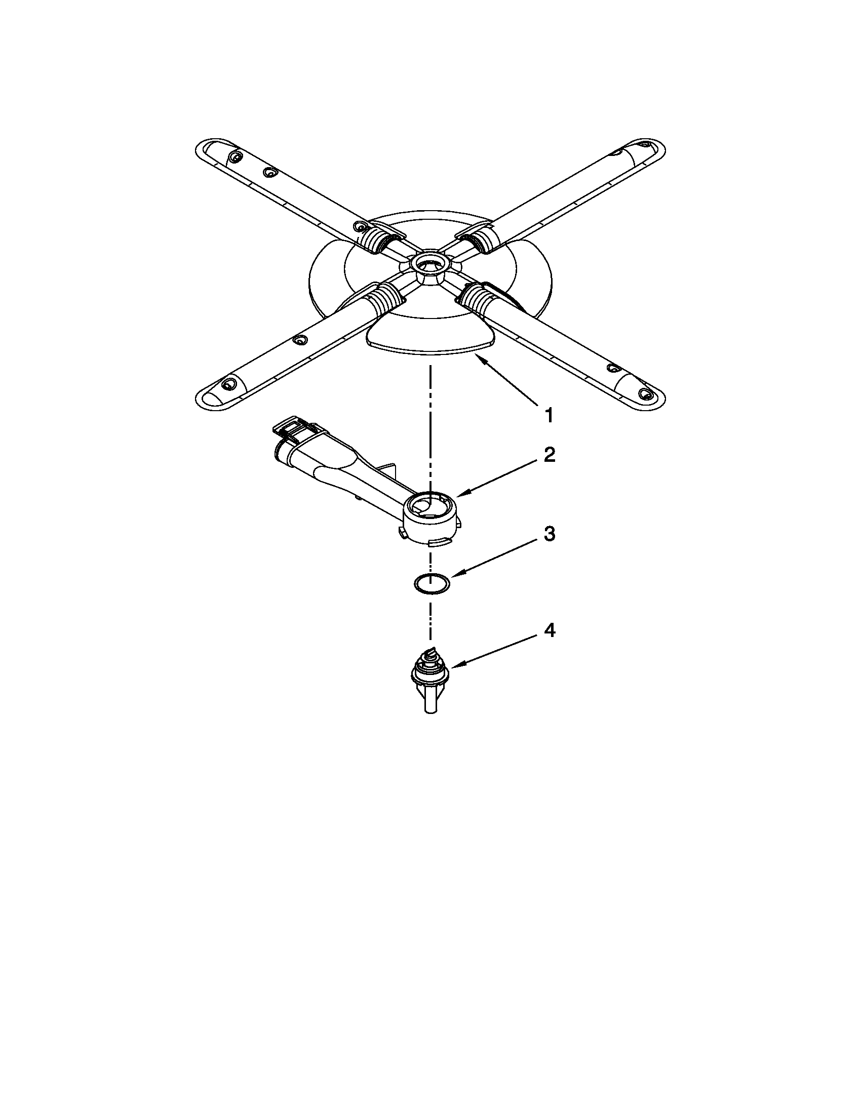 KitchenAid KUDS30IXSS6 lower washarm and strainer parts diagram
