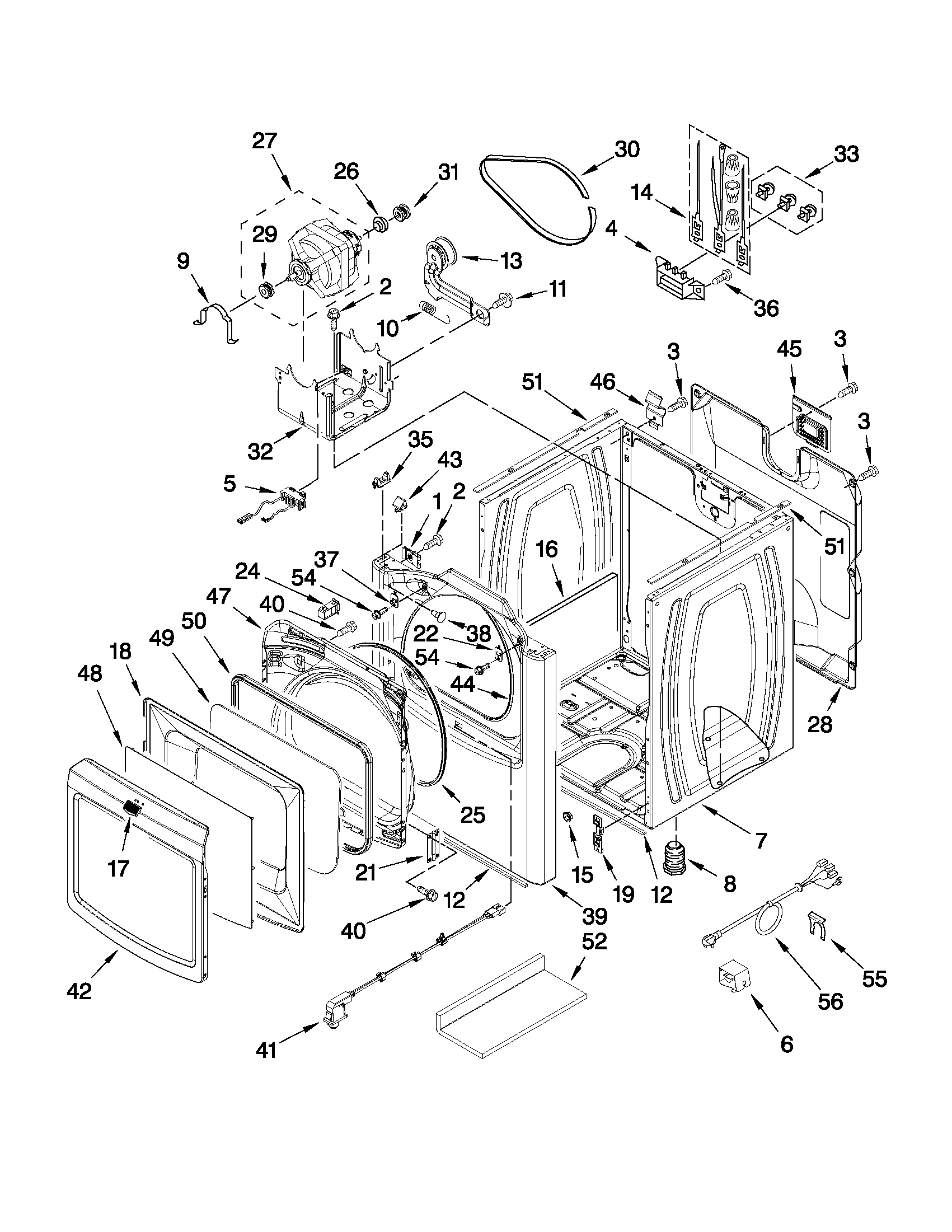 Maytag YMEDB850WL1 cabinet parts diagram