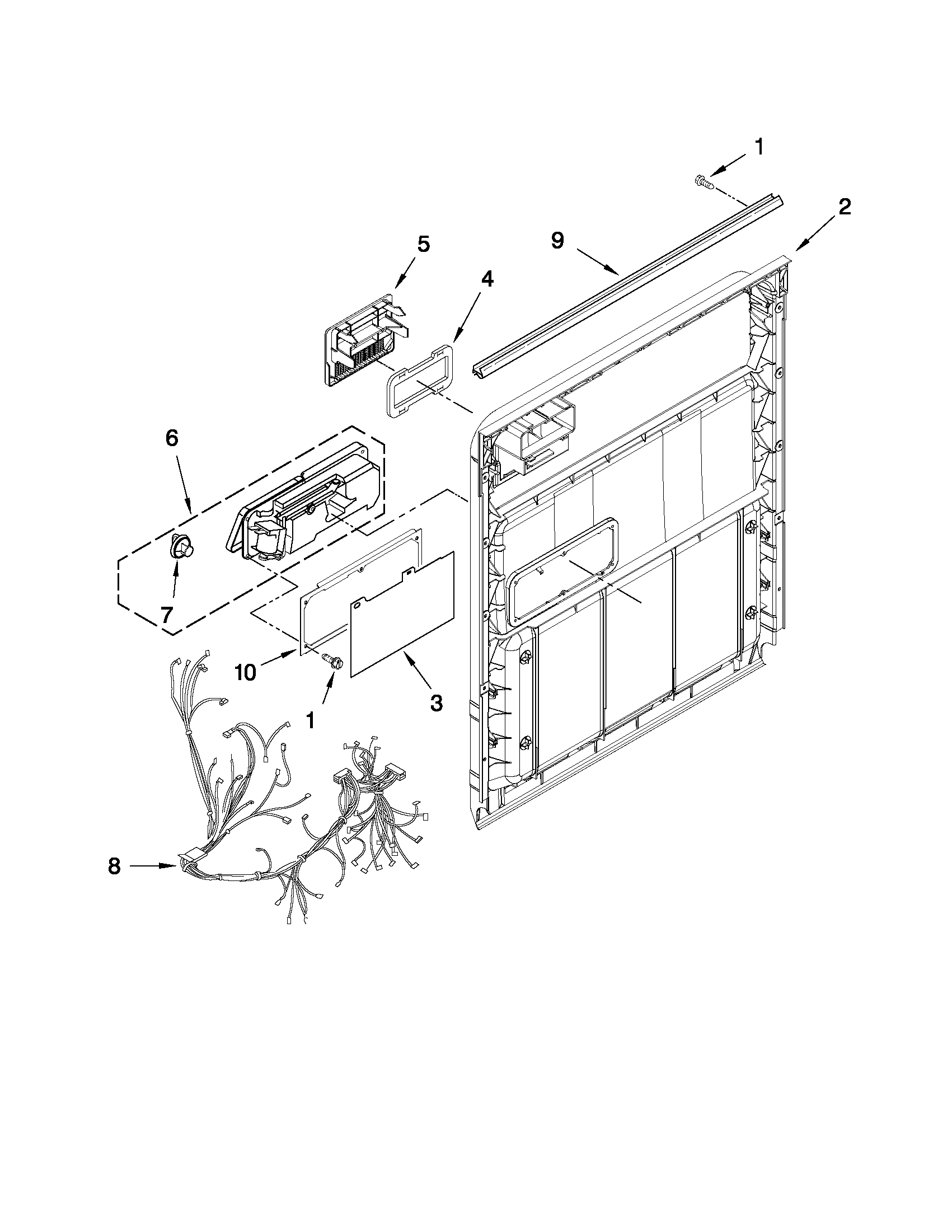 Amana ADB1400AWW3 inner door parts diagram
