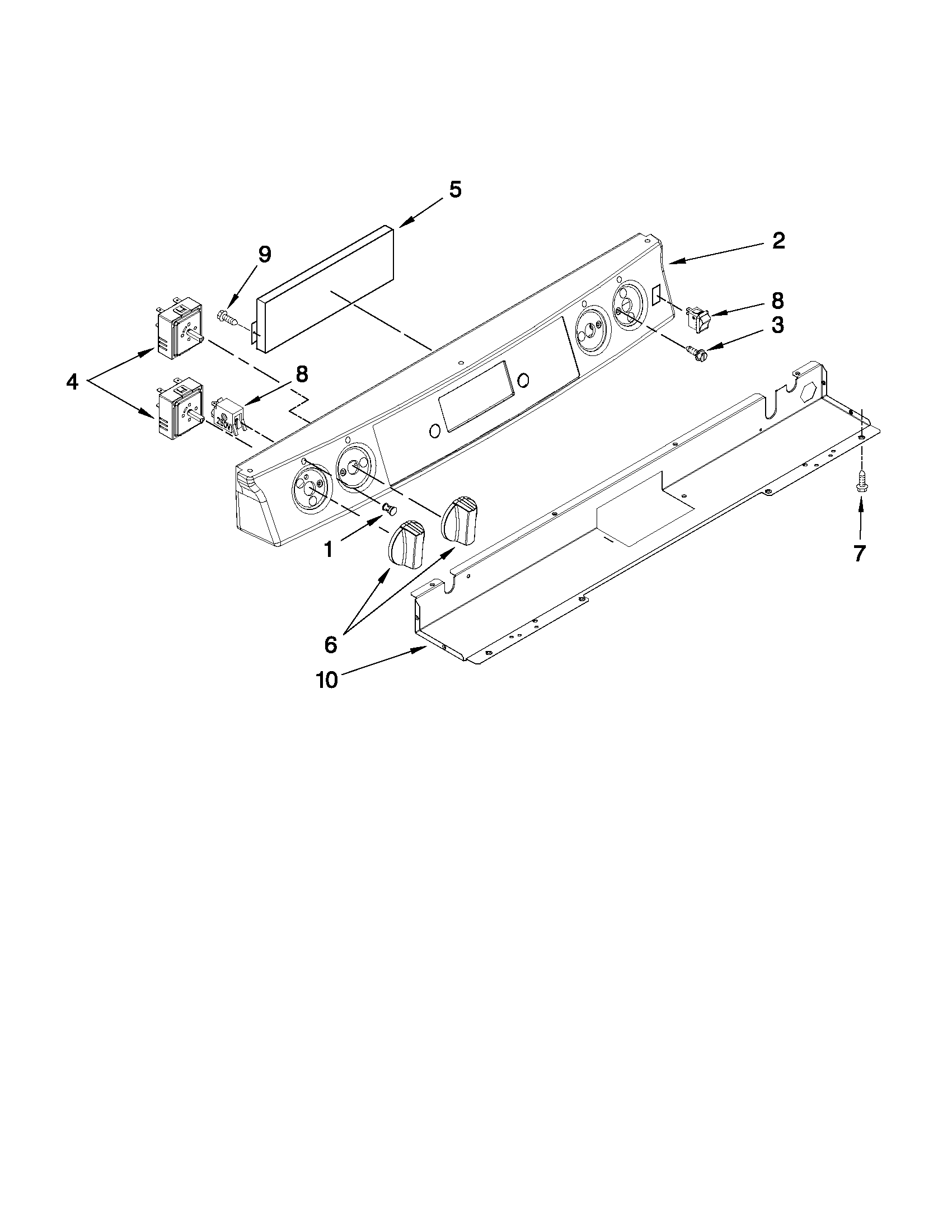 Jenn-Air JES9860CAS02 control panel parts diagram