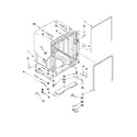 KitchenAid KUDE48FXSS4 tub and frame parts diagram