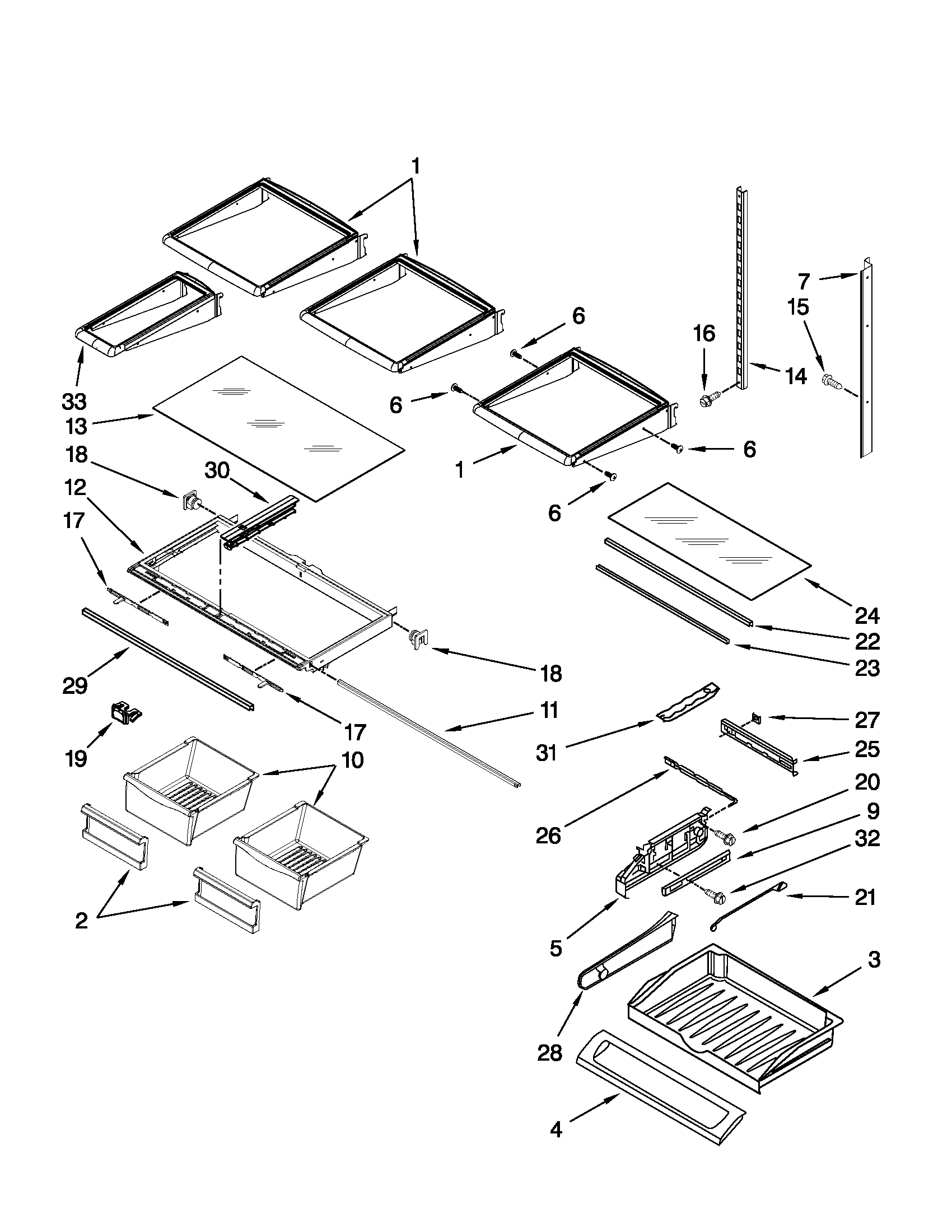 Maytag MFI2670XEB6 shelf parts diagram