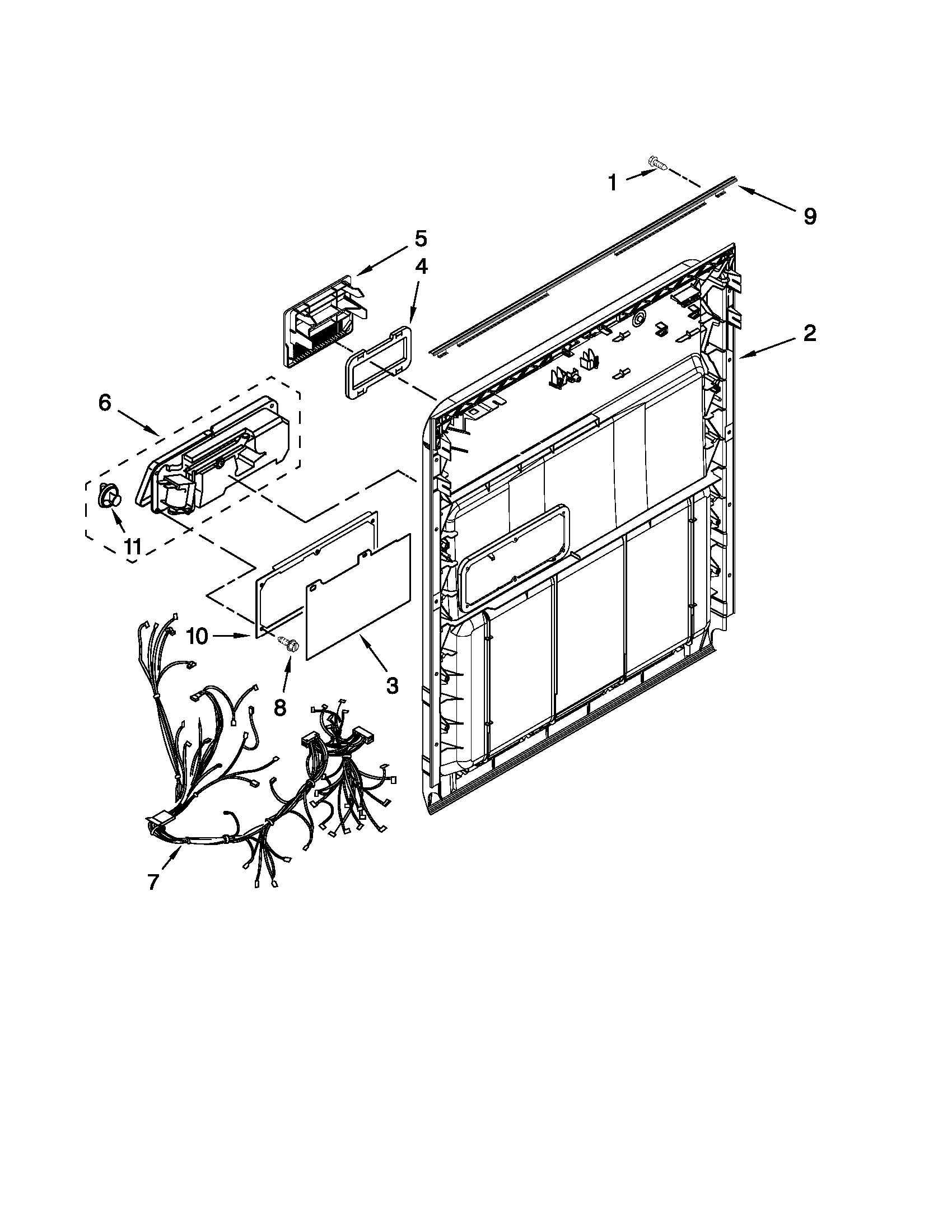 Amana ADB1400PYS0 inner door parts diagram