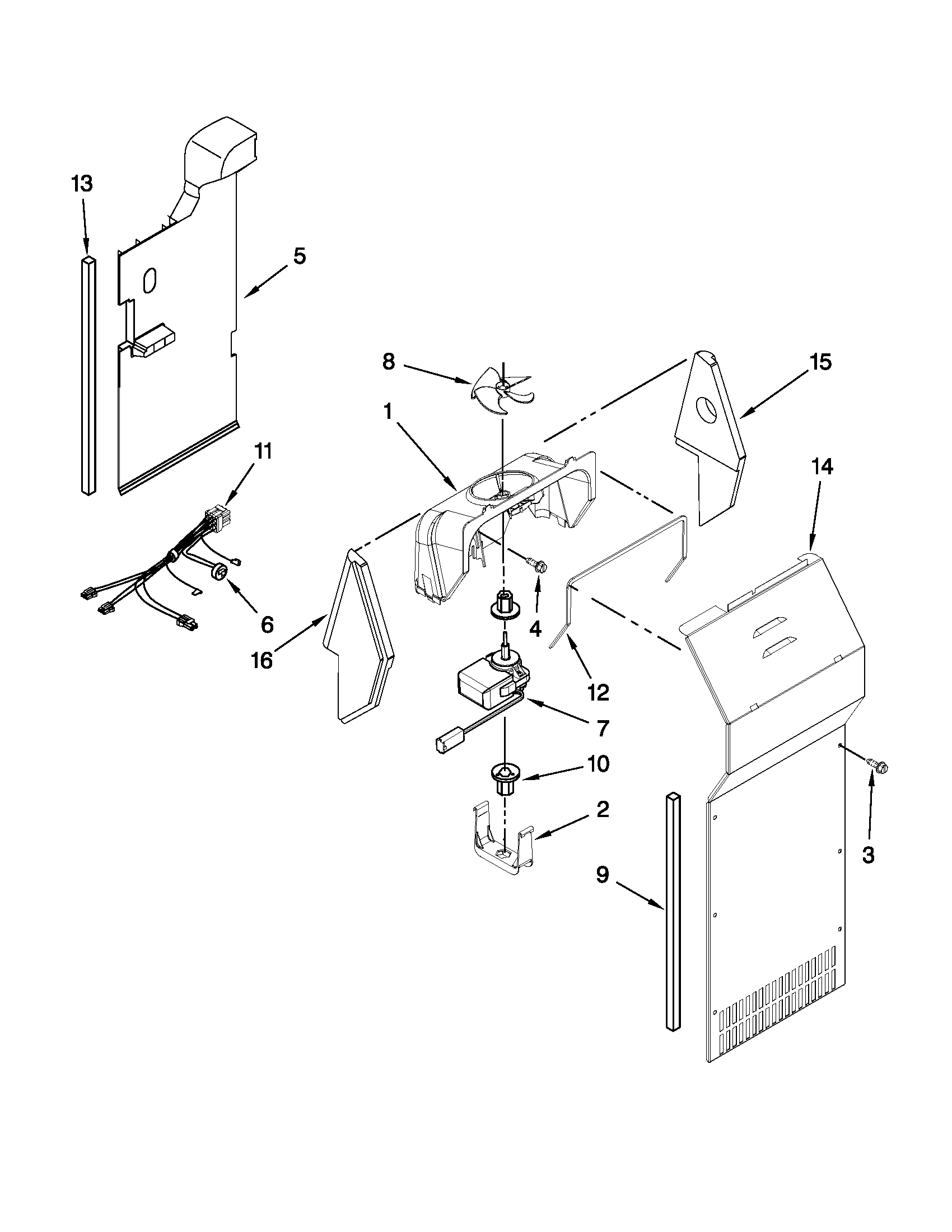 Maytag MSF25D2EAW00 air flow parts diagram