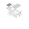 Whirlpool RF350BXGW1 drawer & broiler parts diagram