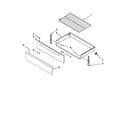 Whirlpool WFE324LWQ0 drawer & broiler parts diagram