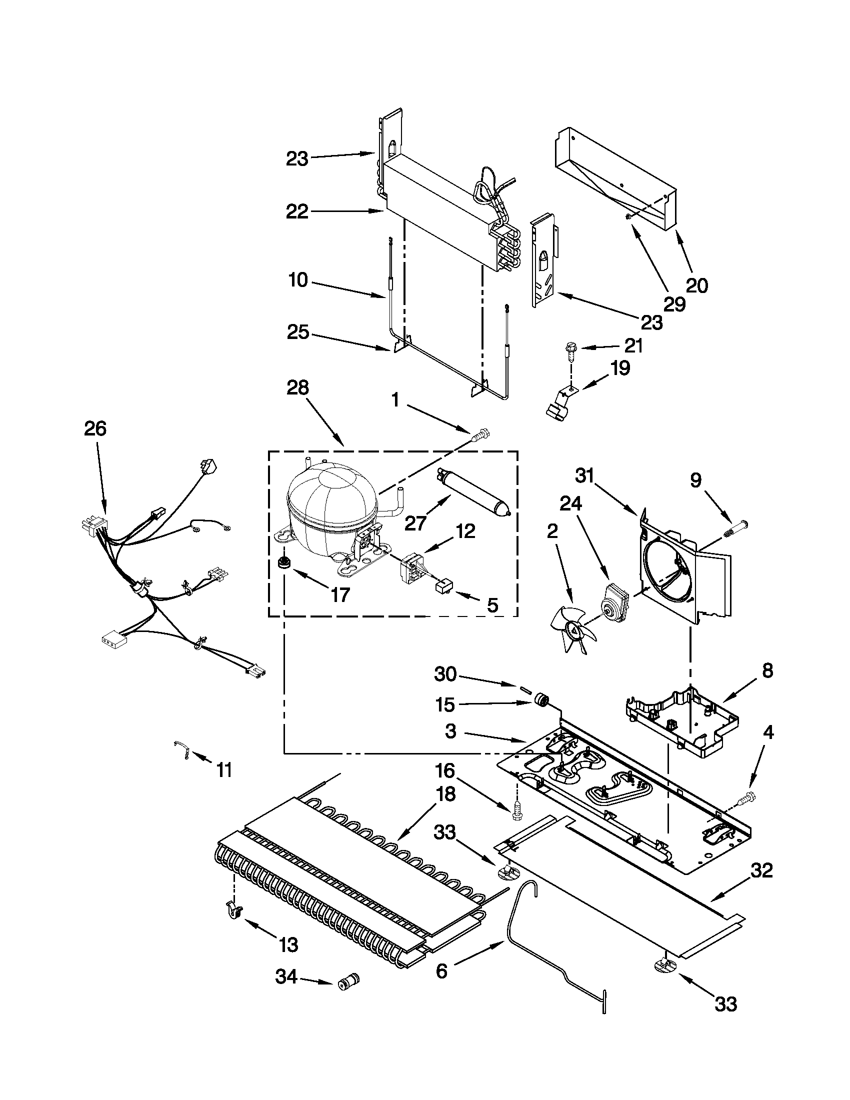 Whirlpool GI6SARXXF04 unit parts diagram