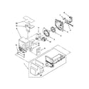 Whirlpool GI6SDRXXY07 motor and ice container parts diagram