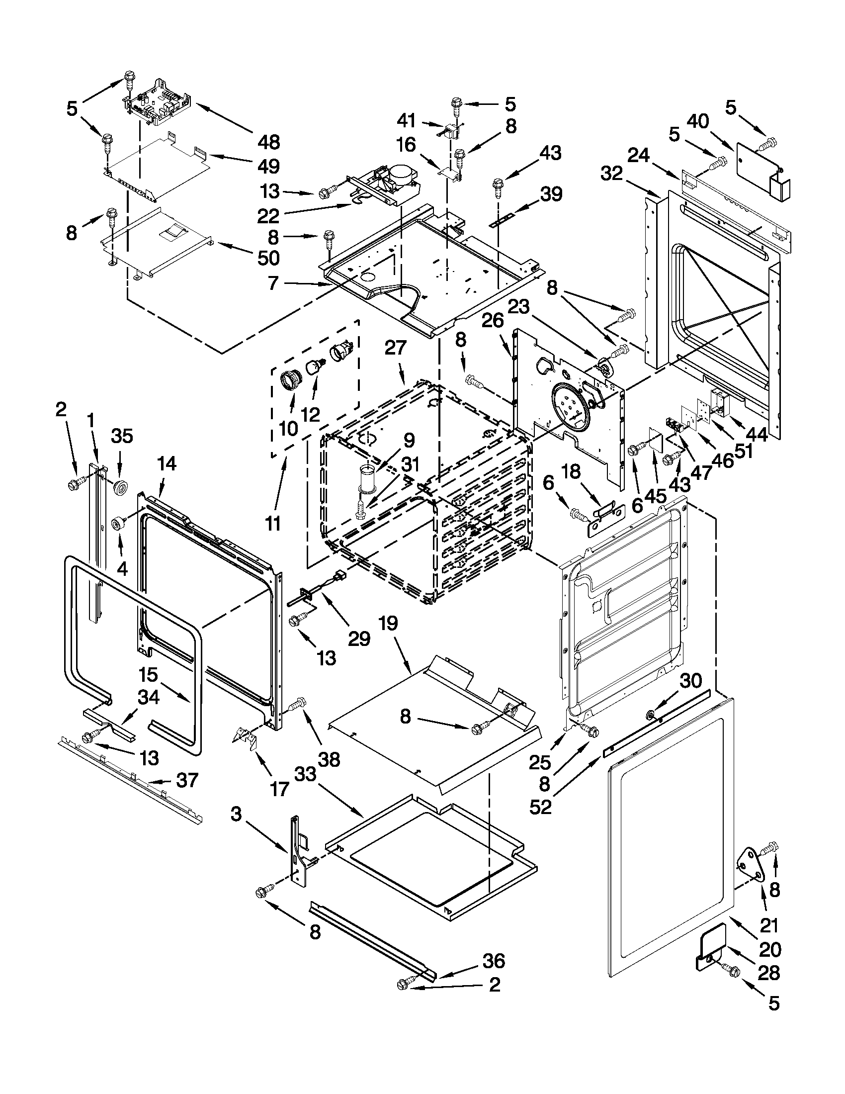 KitchenAid KERS807XSP01 oven parts diagram