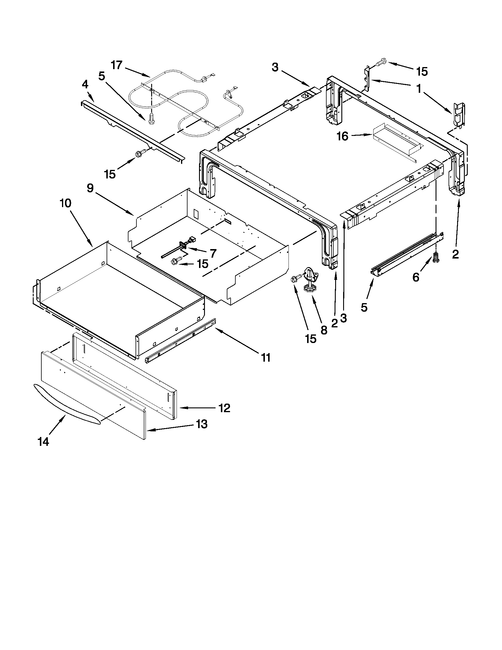 KitchenAid KESS908SPS05 drawer parts diagram