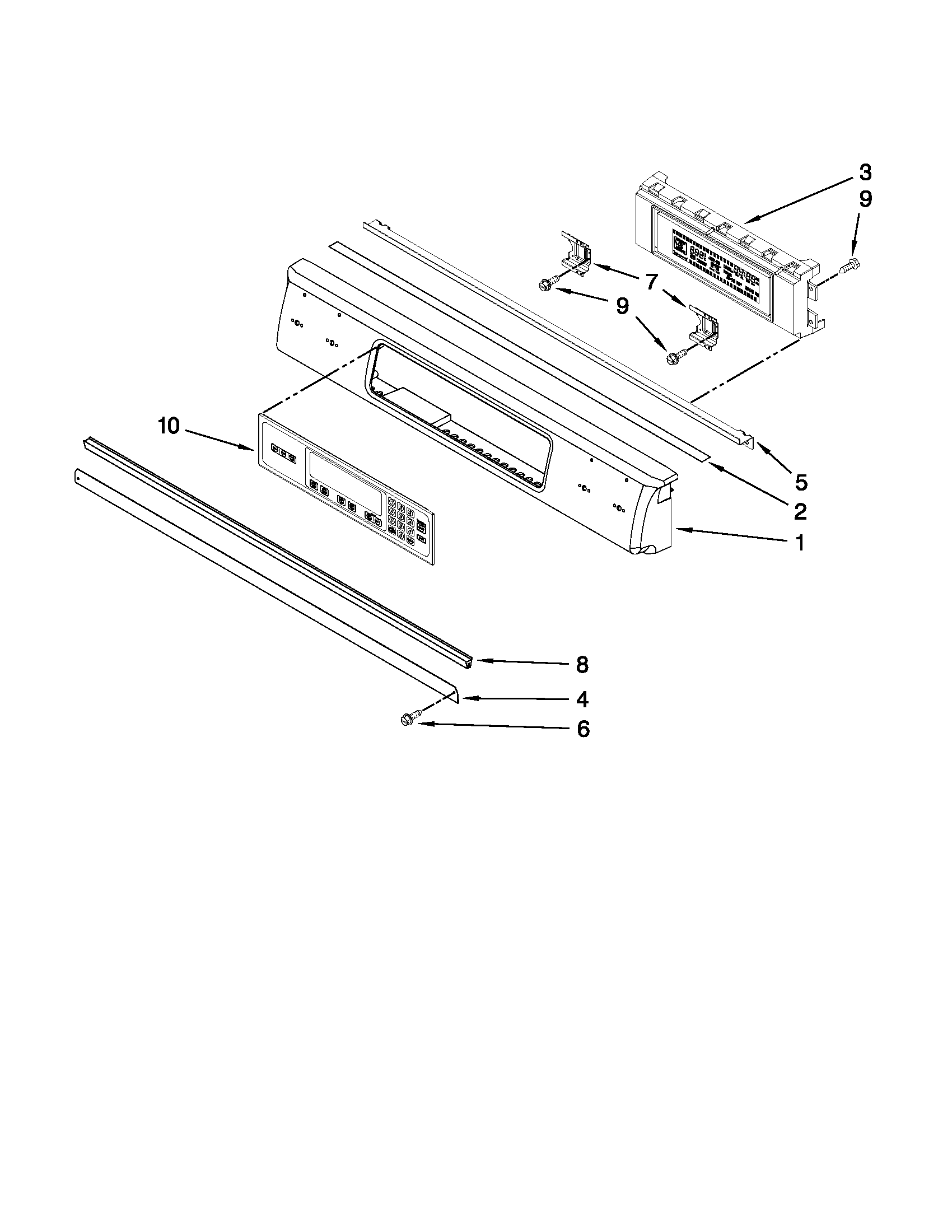 KitchenAid KESS908SPS05 control panel parts diagram