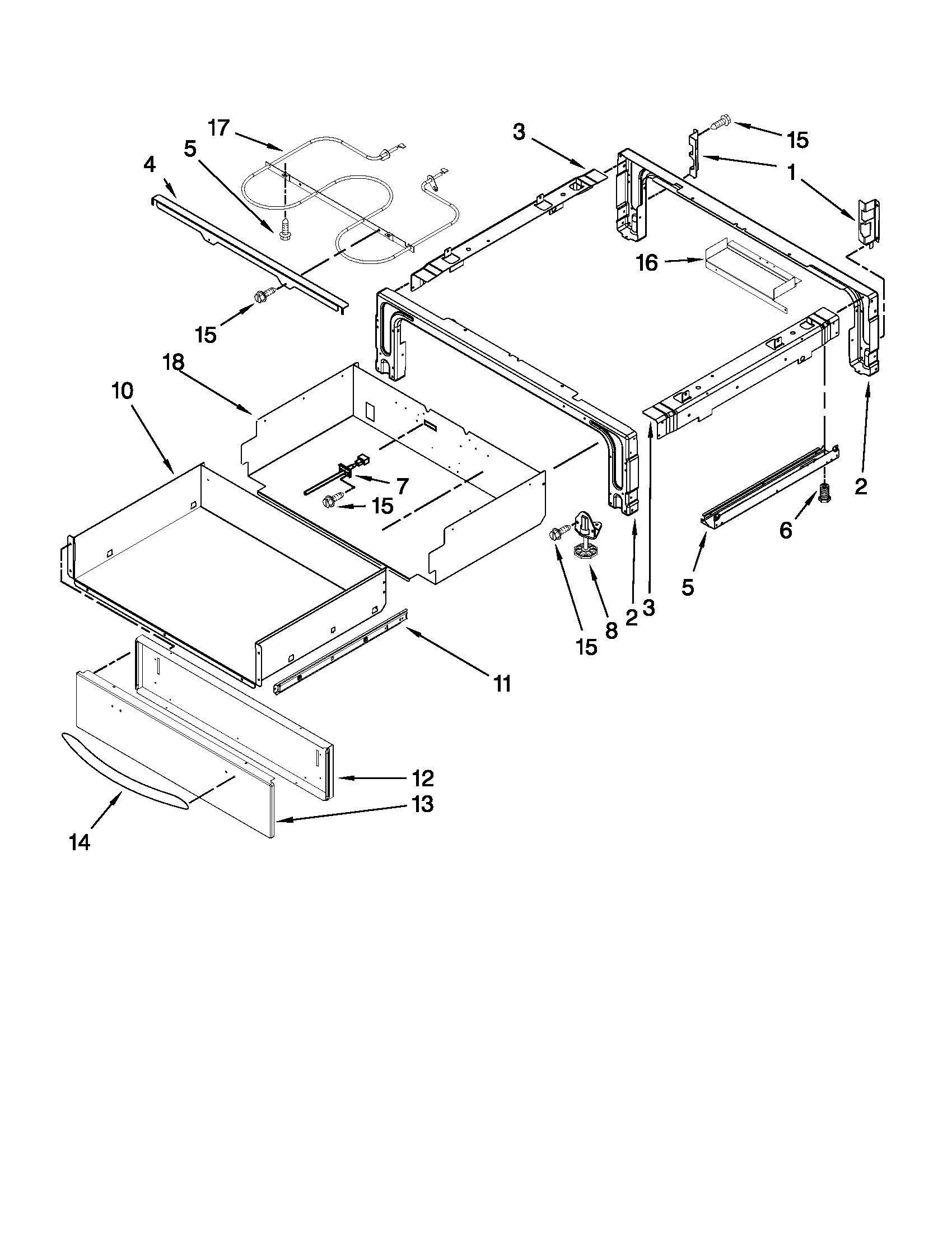 KitchenAid KERS807SSS04 drawer parts diagram