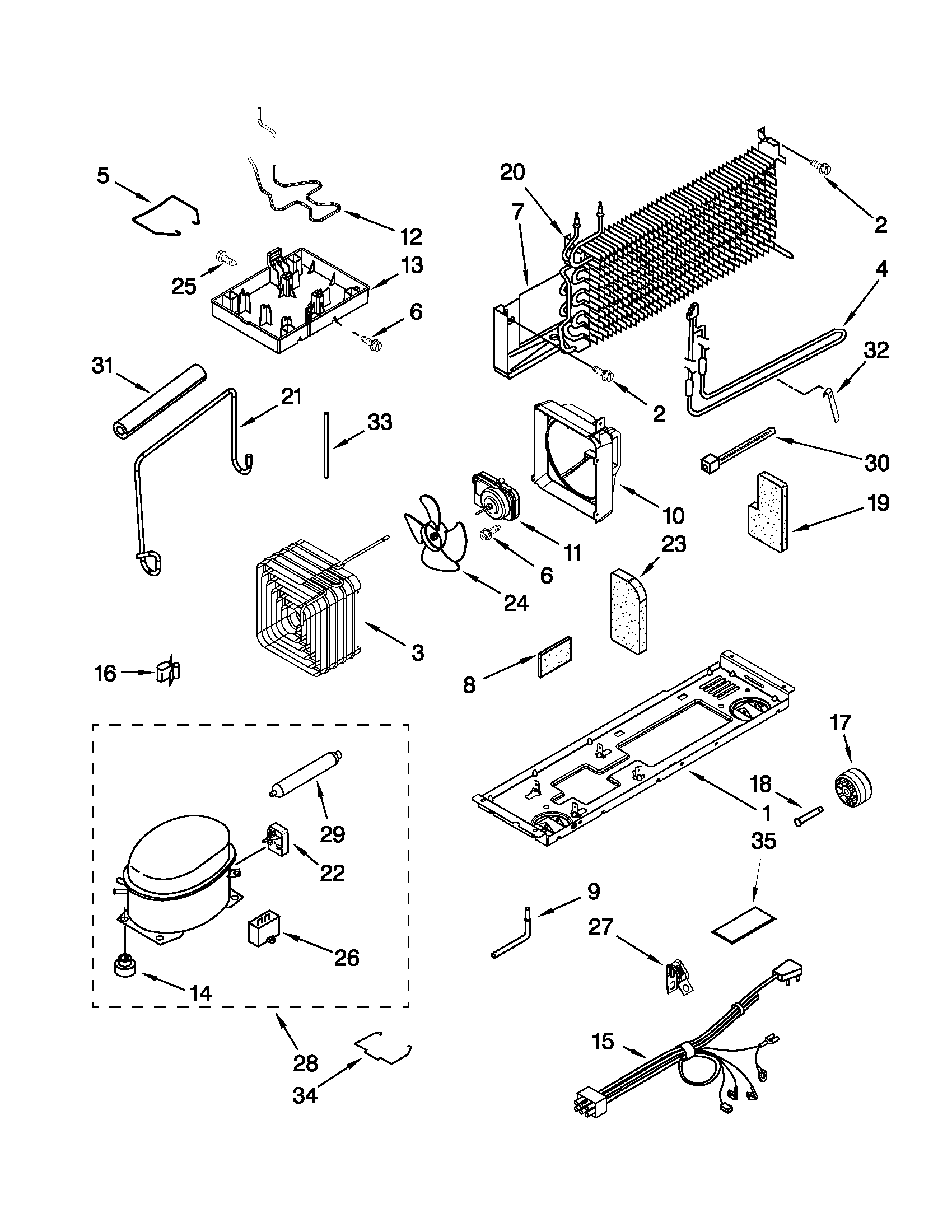 Whirlpool W8RXNGMWL02 unit parts diagram