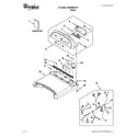 Whirlpool WGD8600YW1 top and console parts diagram