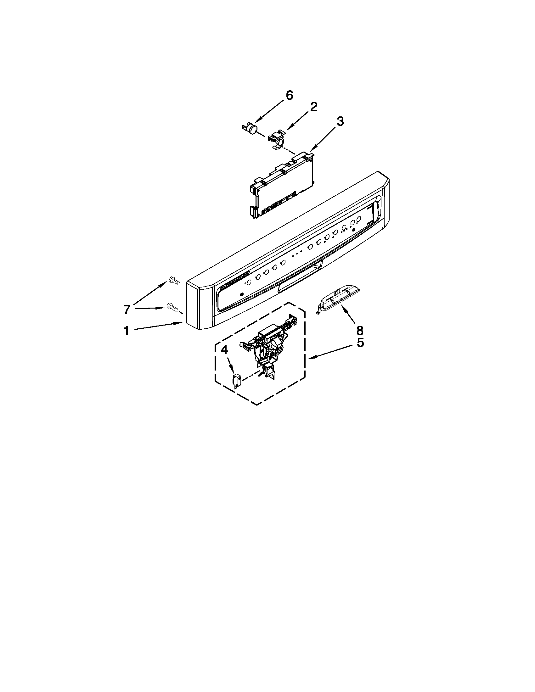 Maytag MDBH949AWW1 control panel parts diagram
