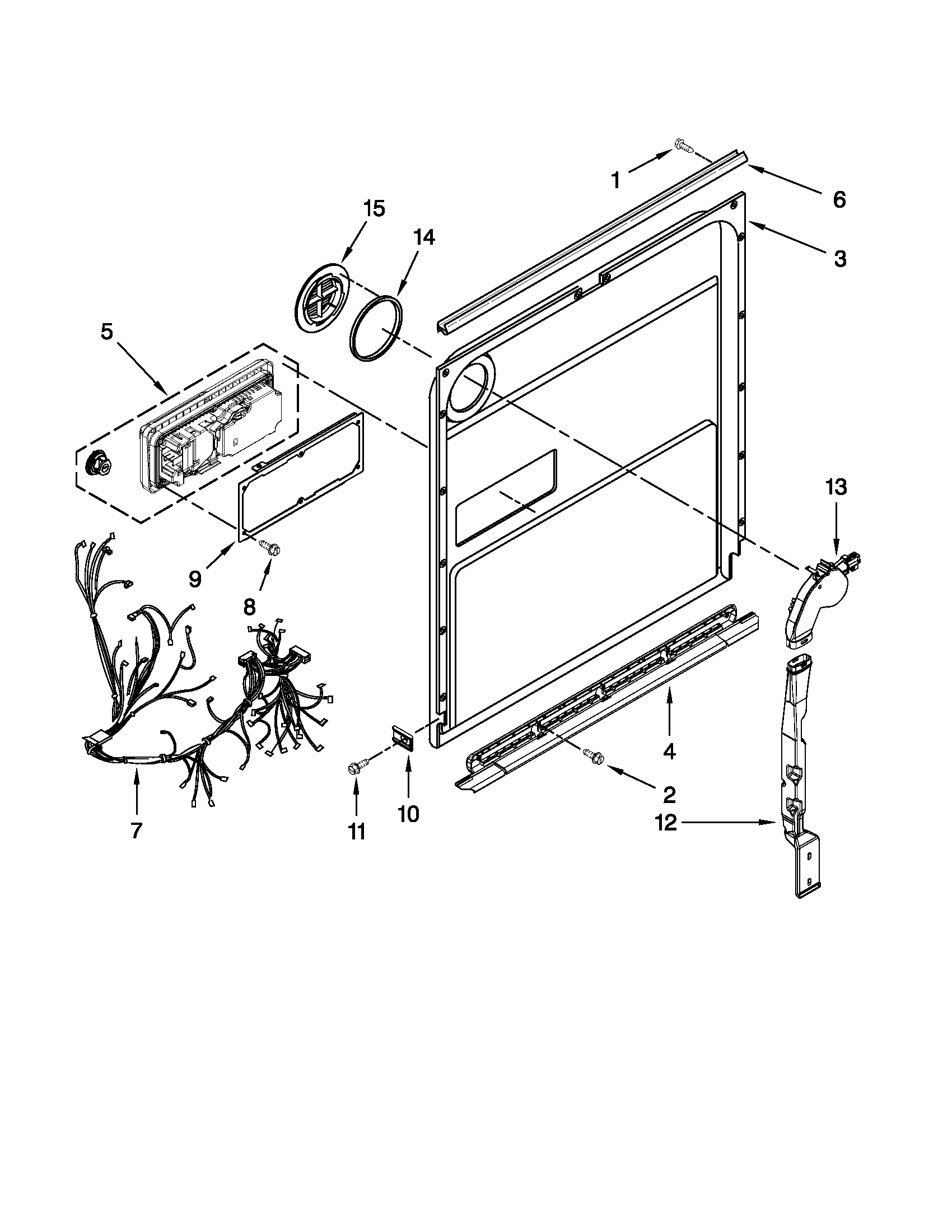 Jenn-Air JDB8700AWP0 inner door parts diagram