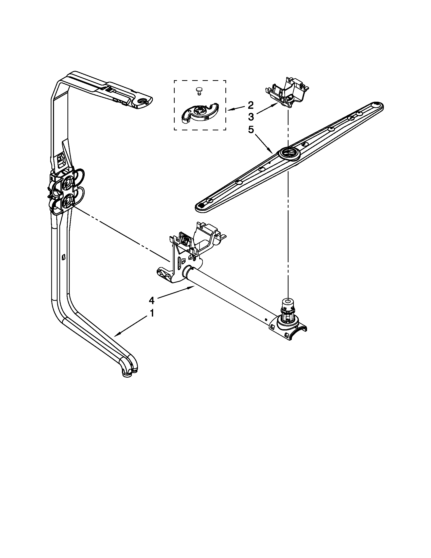 Jenn-Air JDB8700AWP0 upper wash and rinse parts diagram