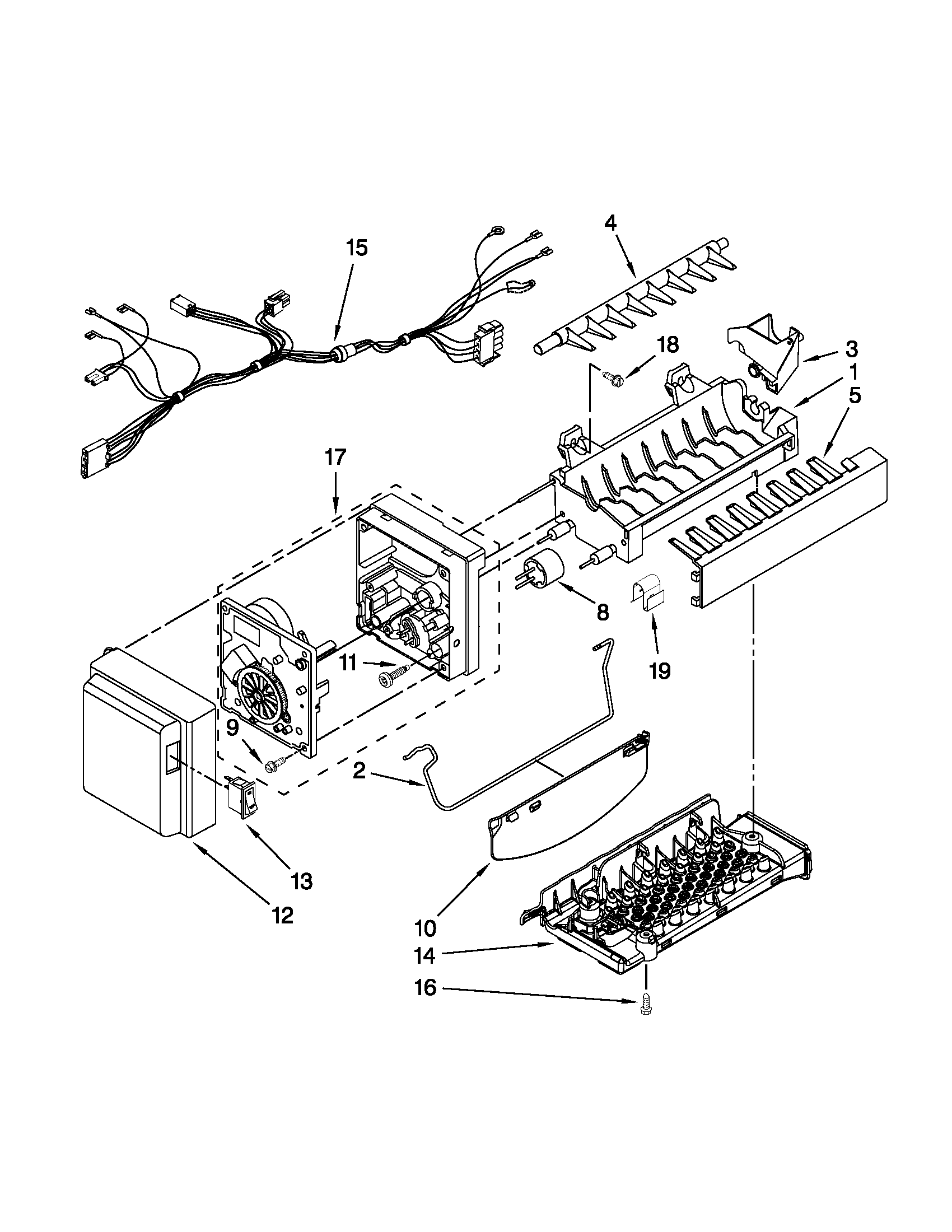 Maytag MFI2269VEB6 icemaker parts diagram