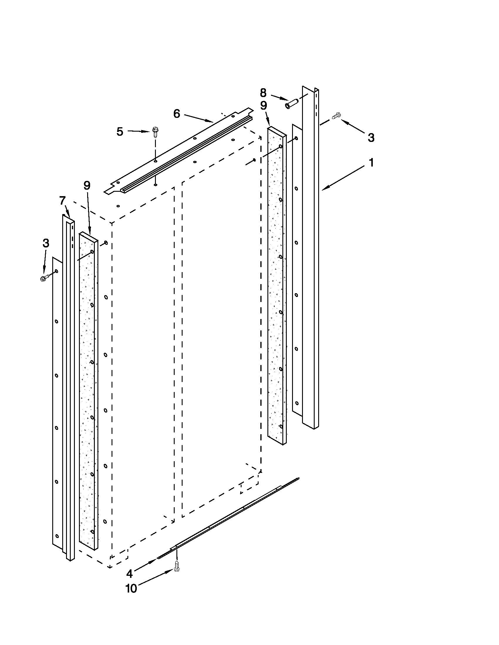 Jenn-Air JS42SEDUDW01 cabinet trim parts diagram