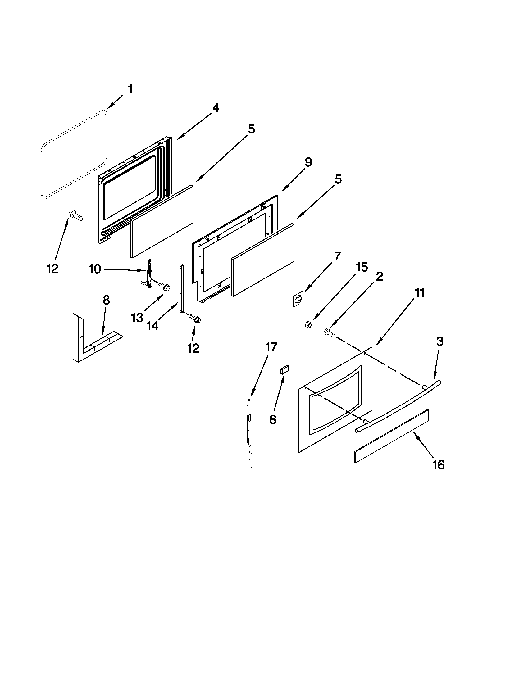 Maytag MGR8670WQ1 door parts diagram