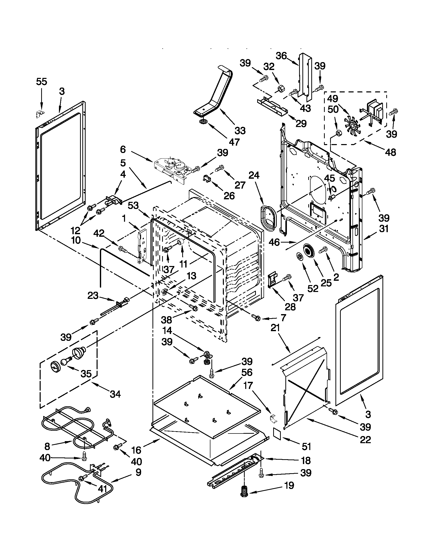 Maytag YMER7765WW2 chassis parts diagram