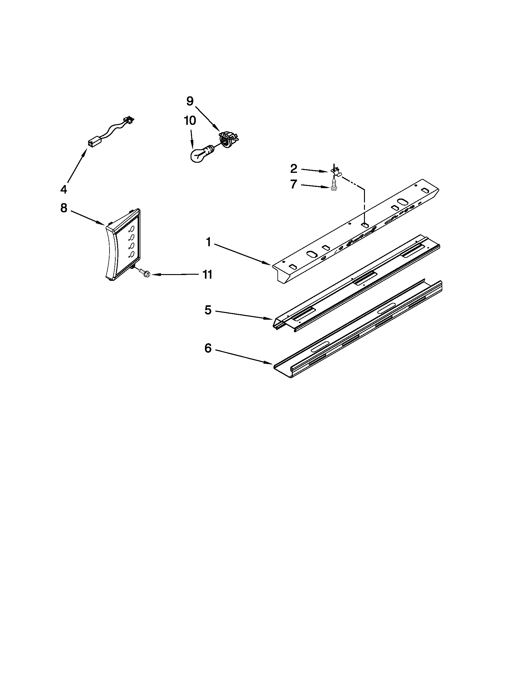 Jenn-Air JS48PPDUDB02 control panel parts diagram