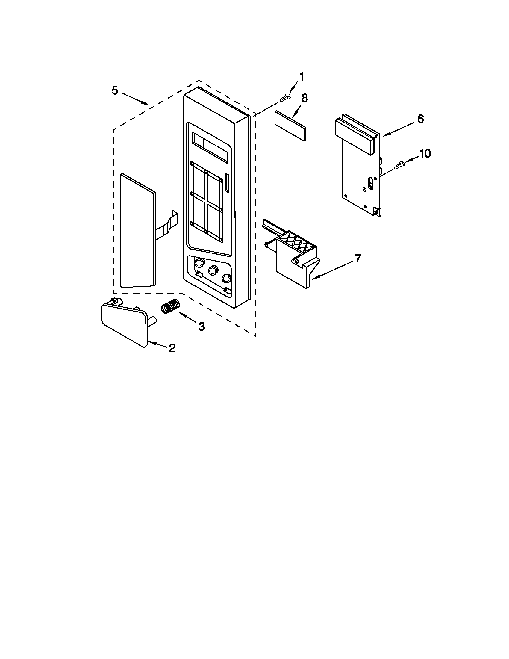 KitchenAid YKCMS1555RWH0 control panel parts diagram