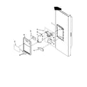 Whirlpool GI5FVAXVL01 dispenser front parts diagram