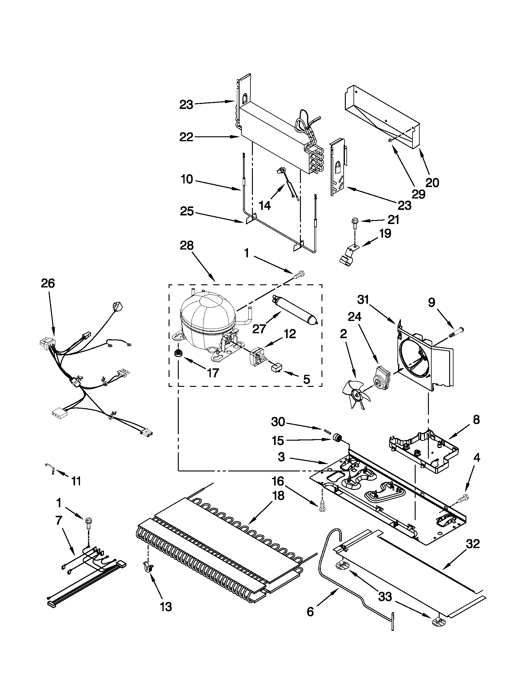 Whirlpool GI5FVAXVQ01 unit parts diagram