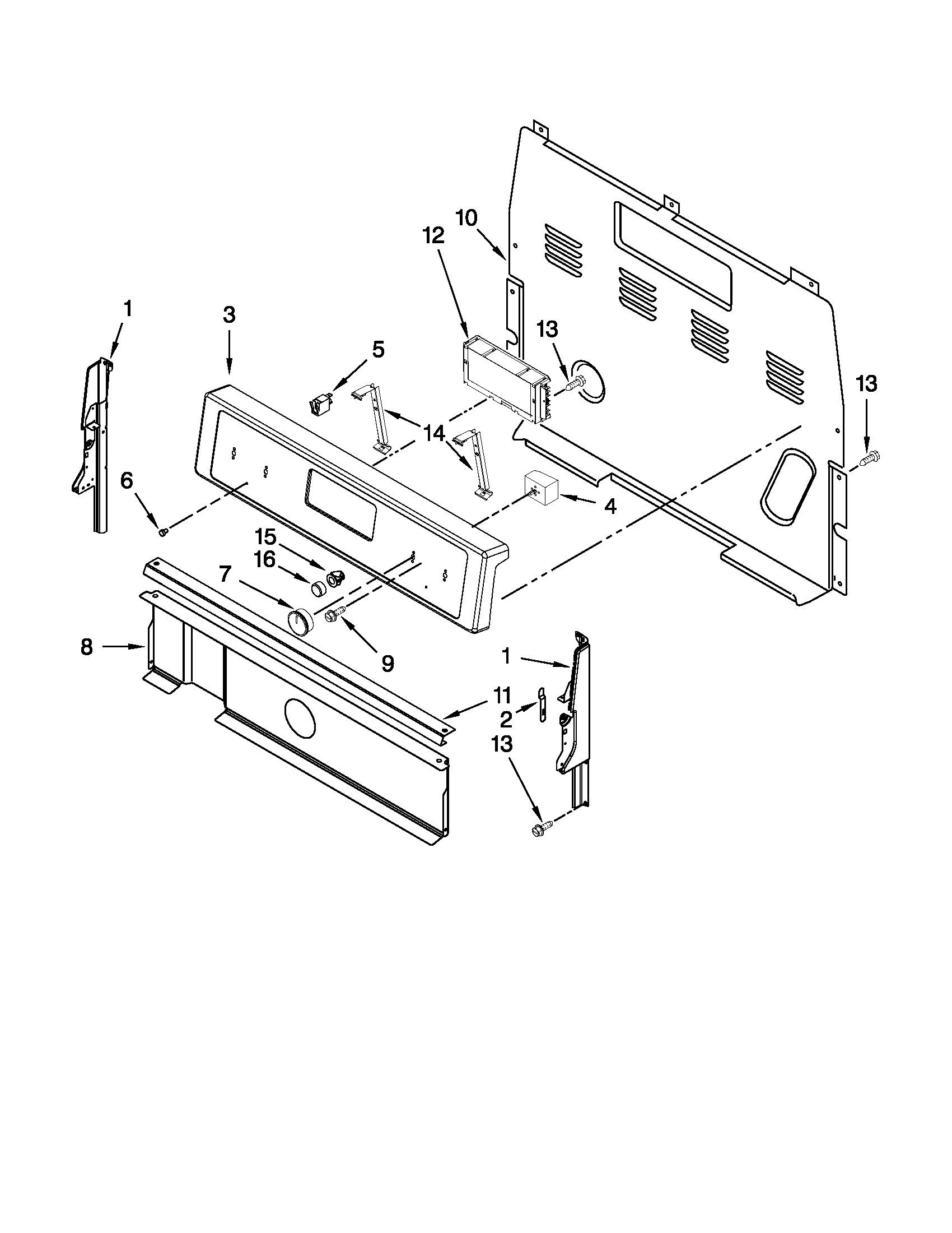 Whirlpool WFE520C0AB0 control panel parts diagram