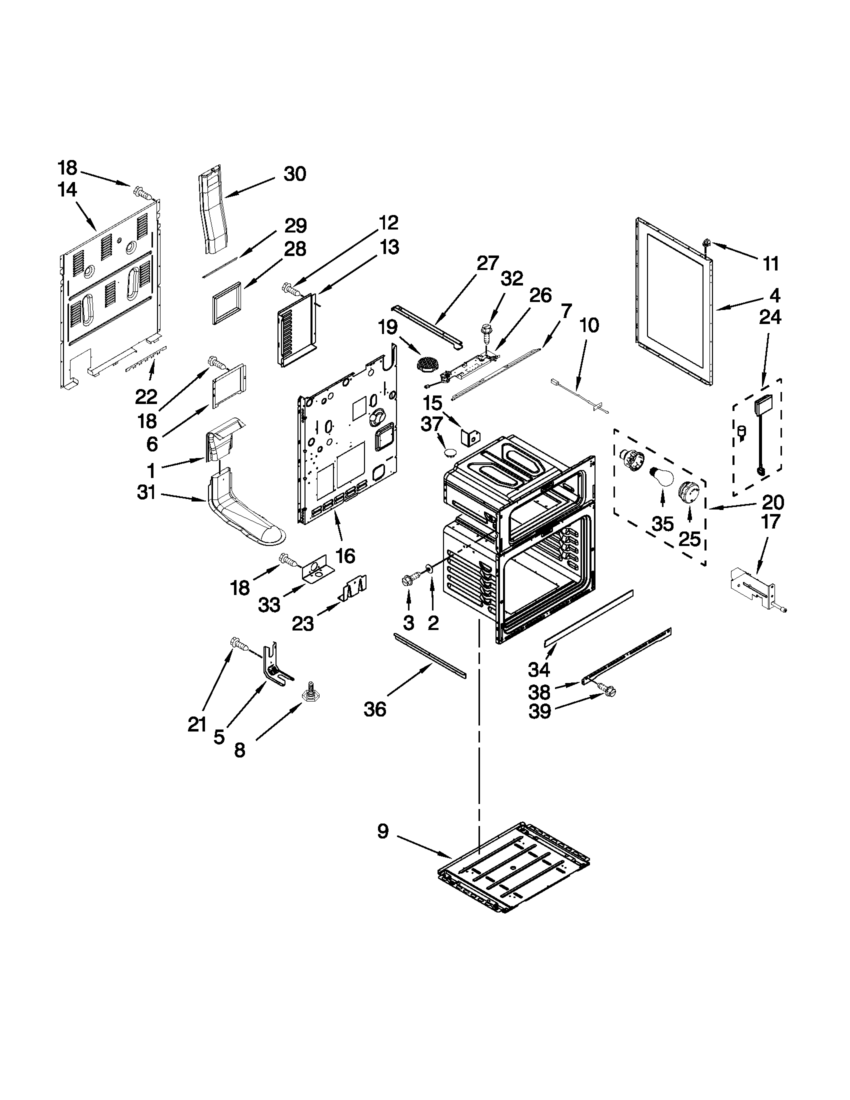 Maytag MER6765BAS18 chassis parts diagram
