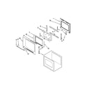 Jenn-Air JJW3830WR00 upper oven door parts diagram
