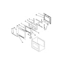 Jenn-Air JJW2827WB00 upper oven door parts diagram