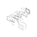 Jenn-Air JJW2827WB00 lower oven door parts diagram