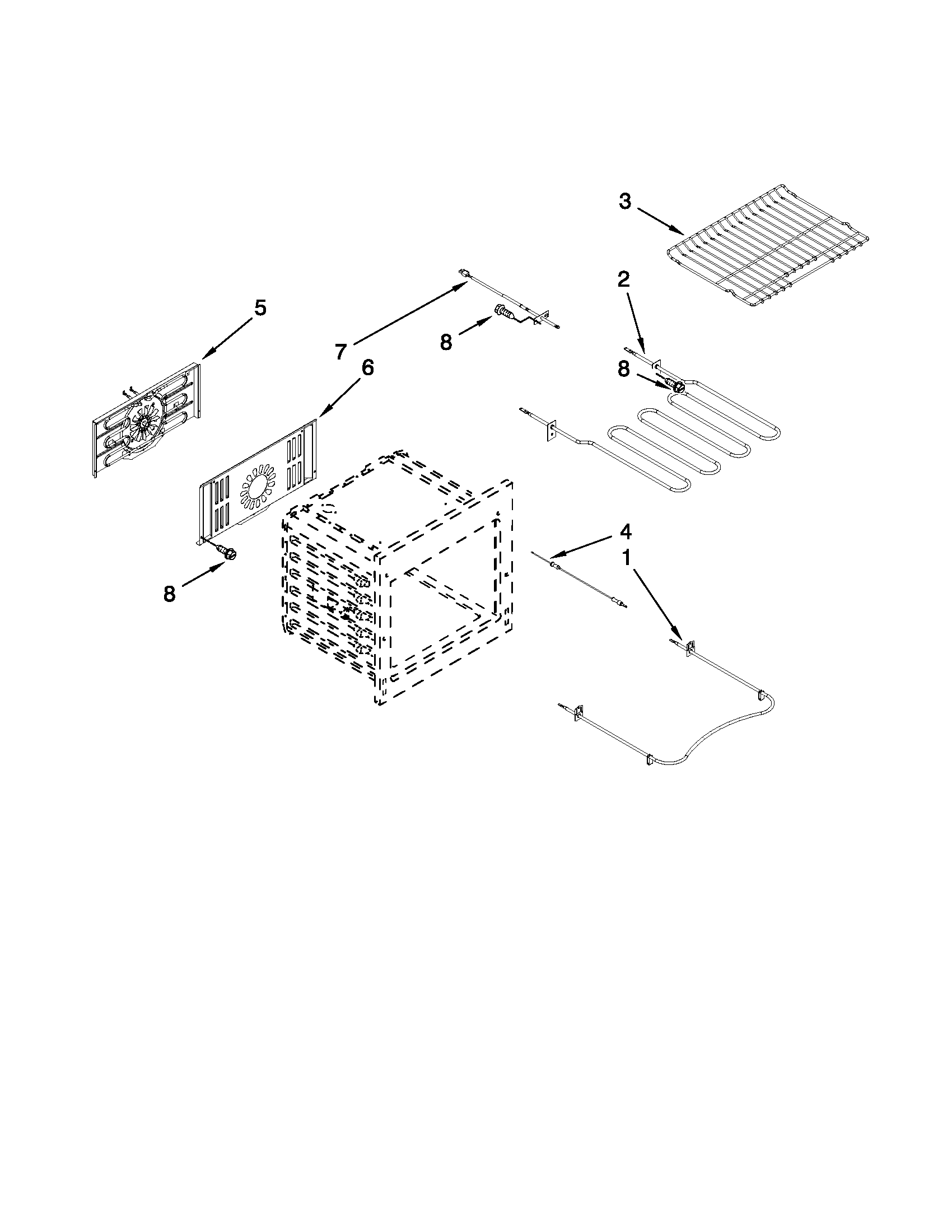 Jenn-Air JES9900BCB20 internal oven parts diagram