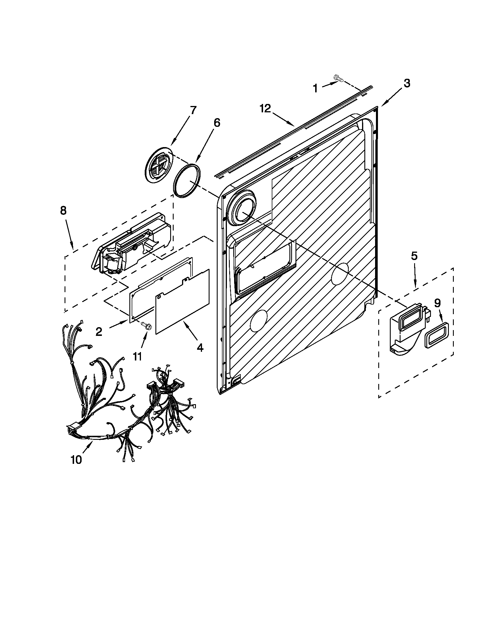Maytag MDB6769PAQ0 inner door parts diagram