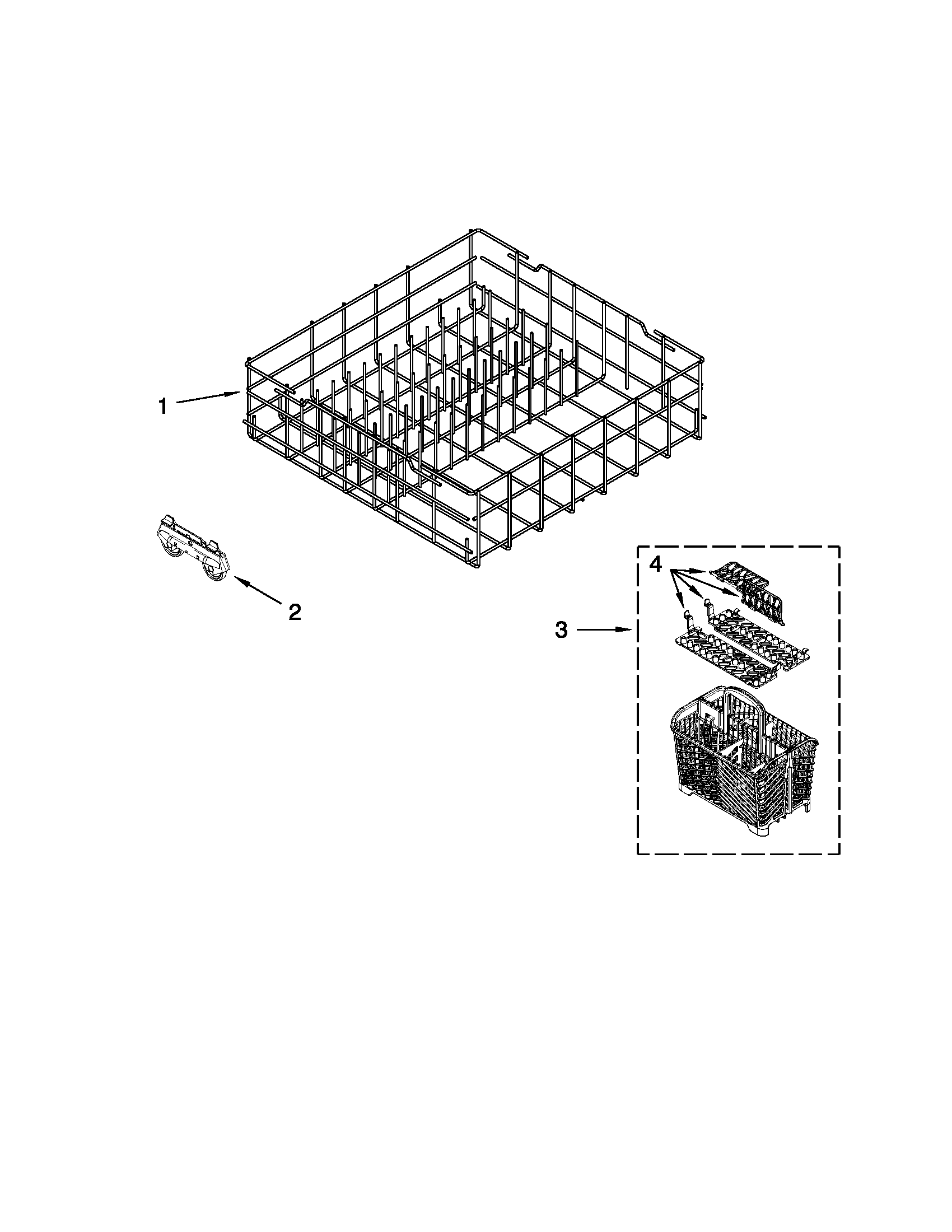 Maytag MDB6769PAQ0 lower rack parts diagram