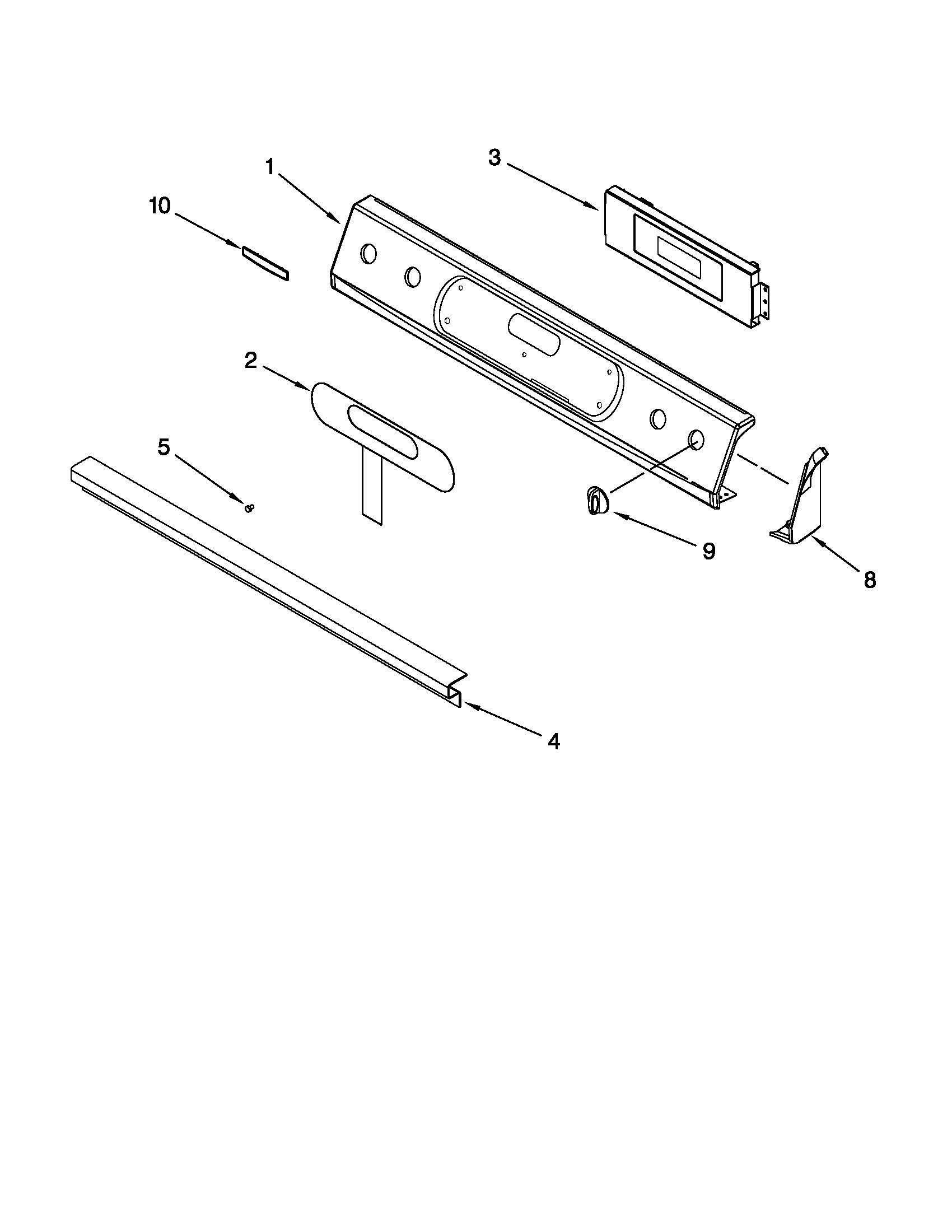 KitchenAid YKESA907PC00 control panel parts diagram