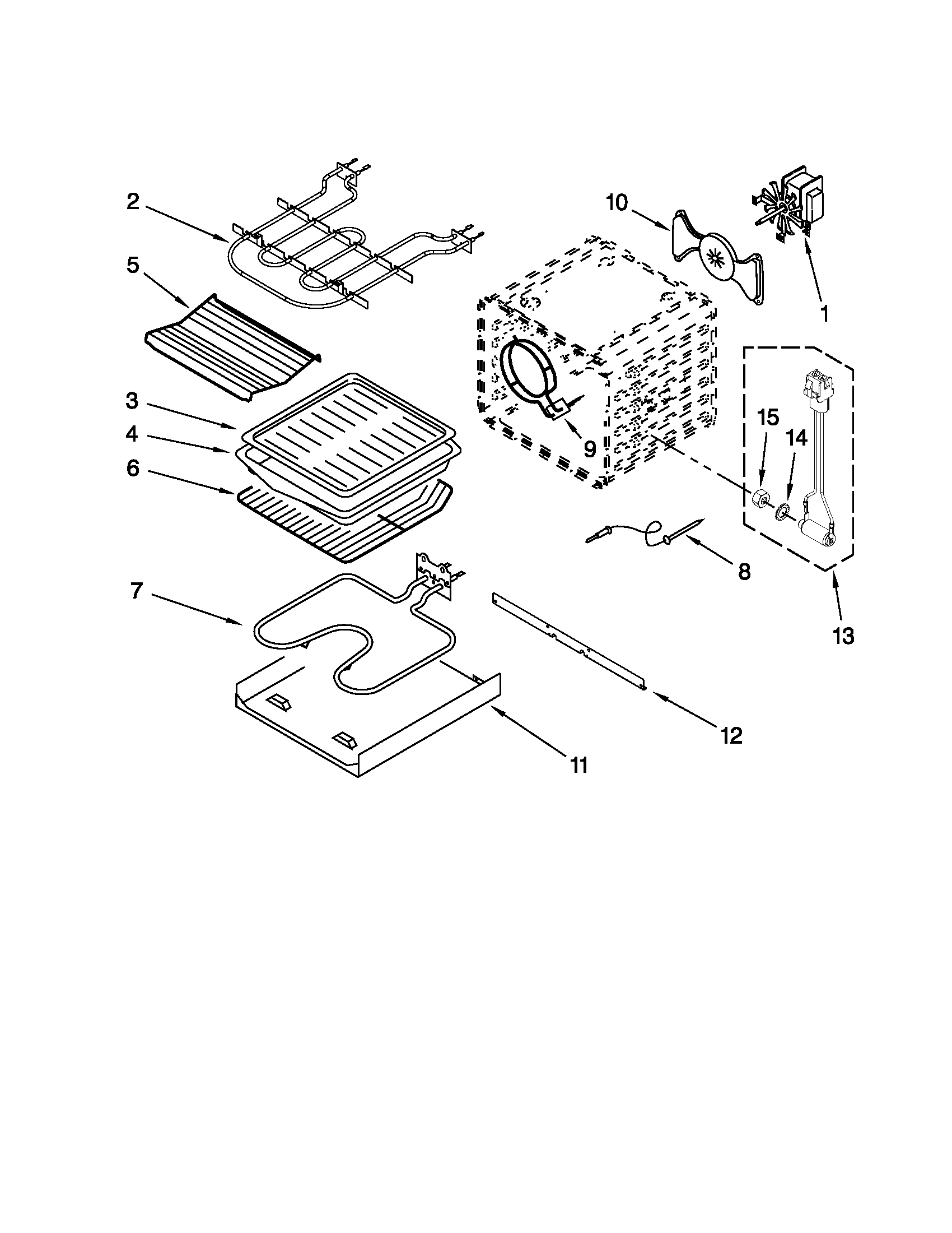KitchenAid YKESA907PC00 internal oven parts diagram