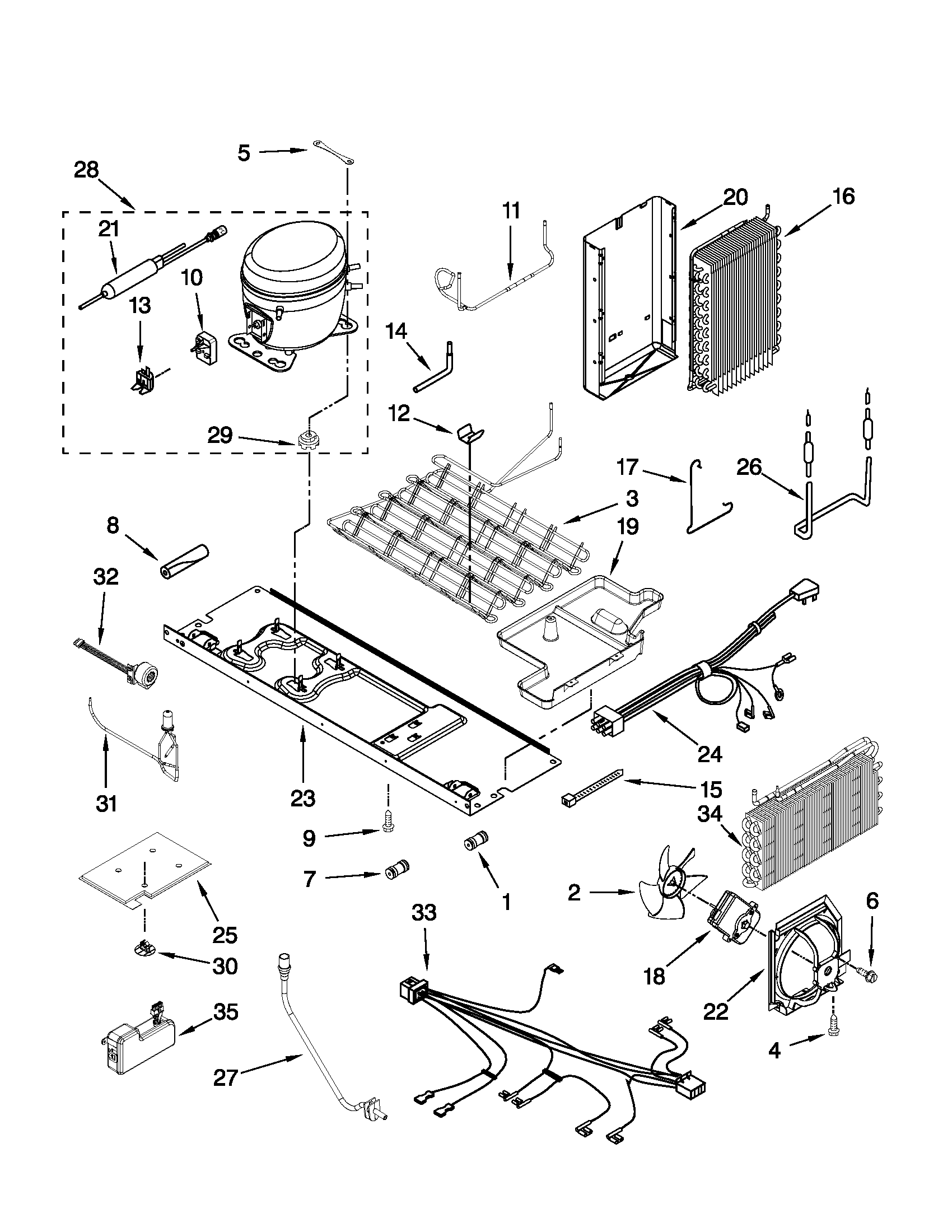 Whirlpool 3WSC19D4XY01 unit parts diagram