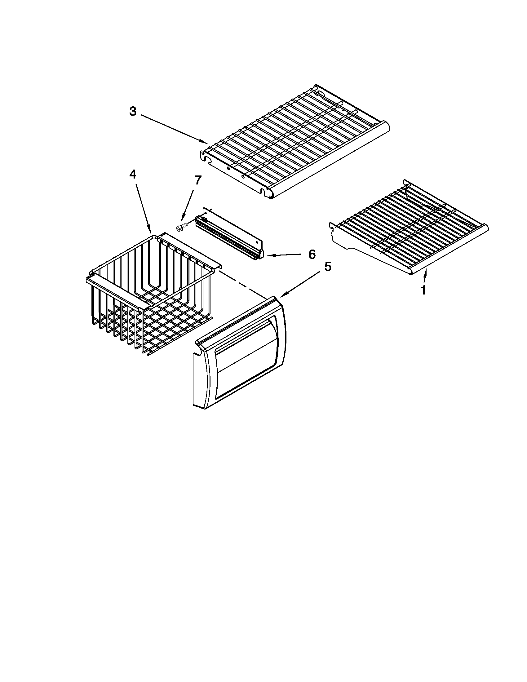 KitchenAid KSSC36QTS05 freezer shelf parts diagram