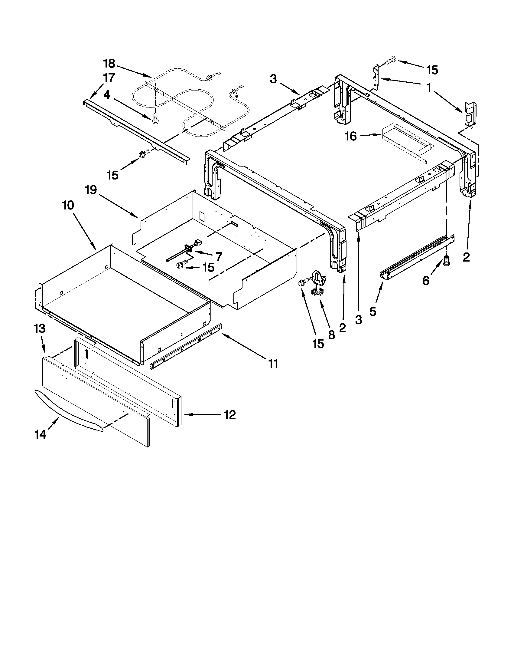 KitchenAid KESS907SSS06 drawer parts diagram