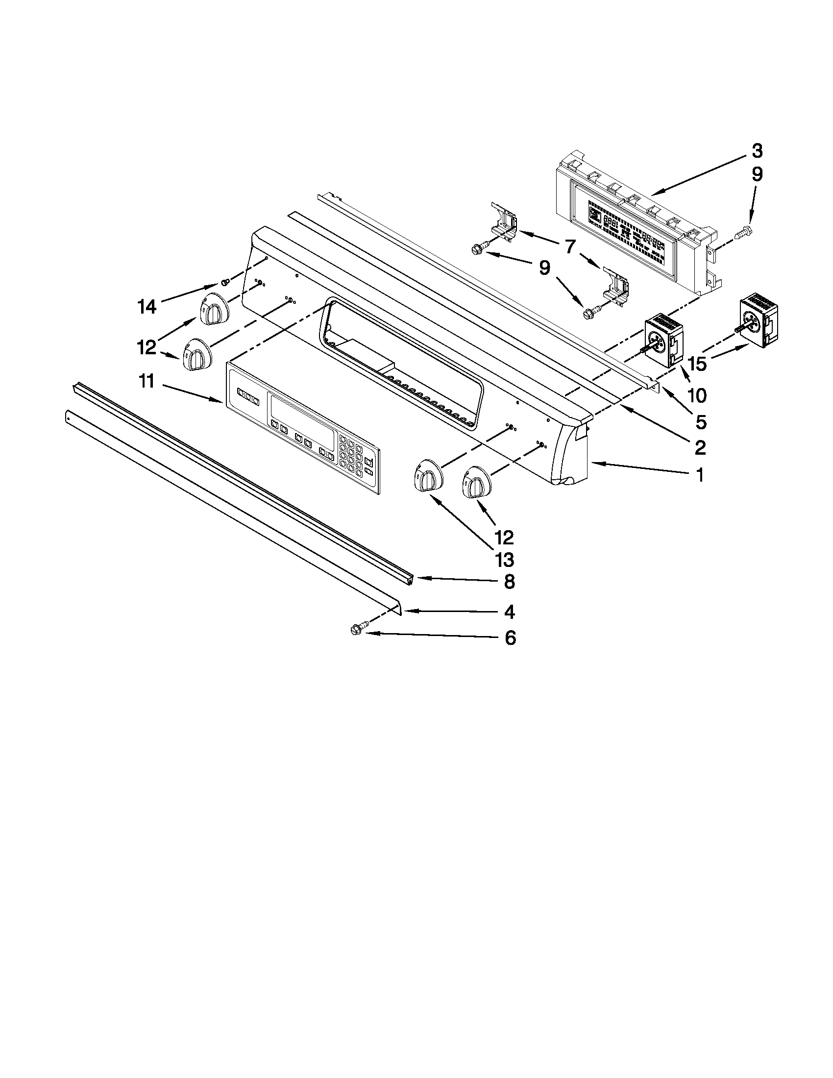 KitchenAid KESS907SSS06 control panel parts diagram