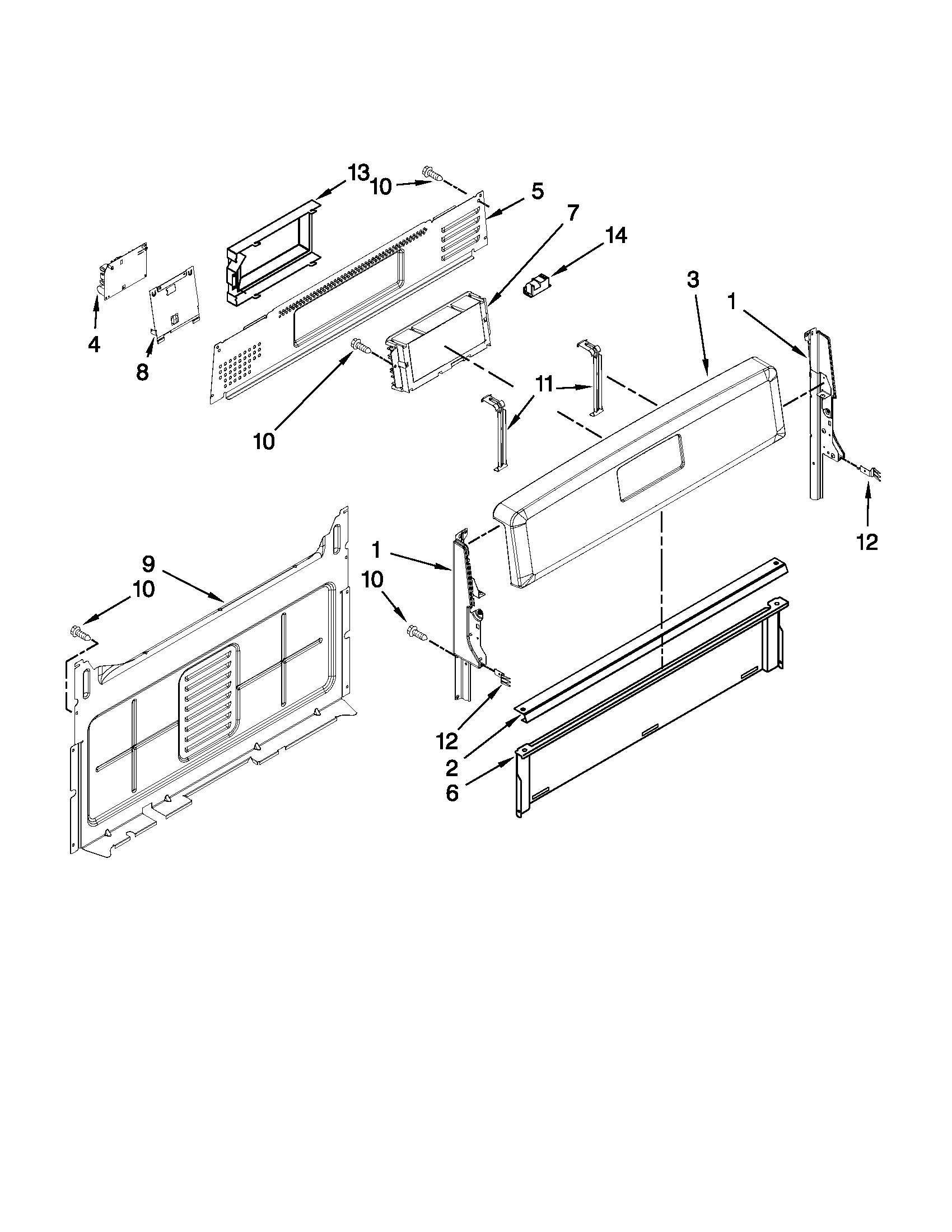 Maytag MGR8775AS0 control panel parts diagram