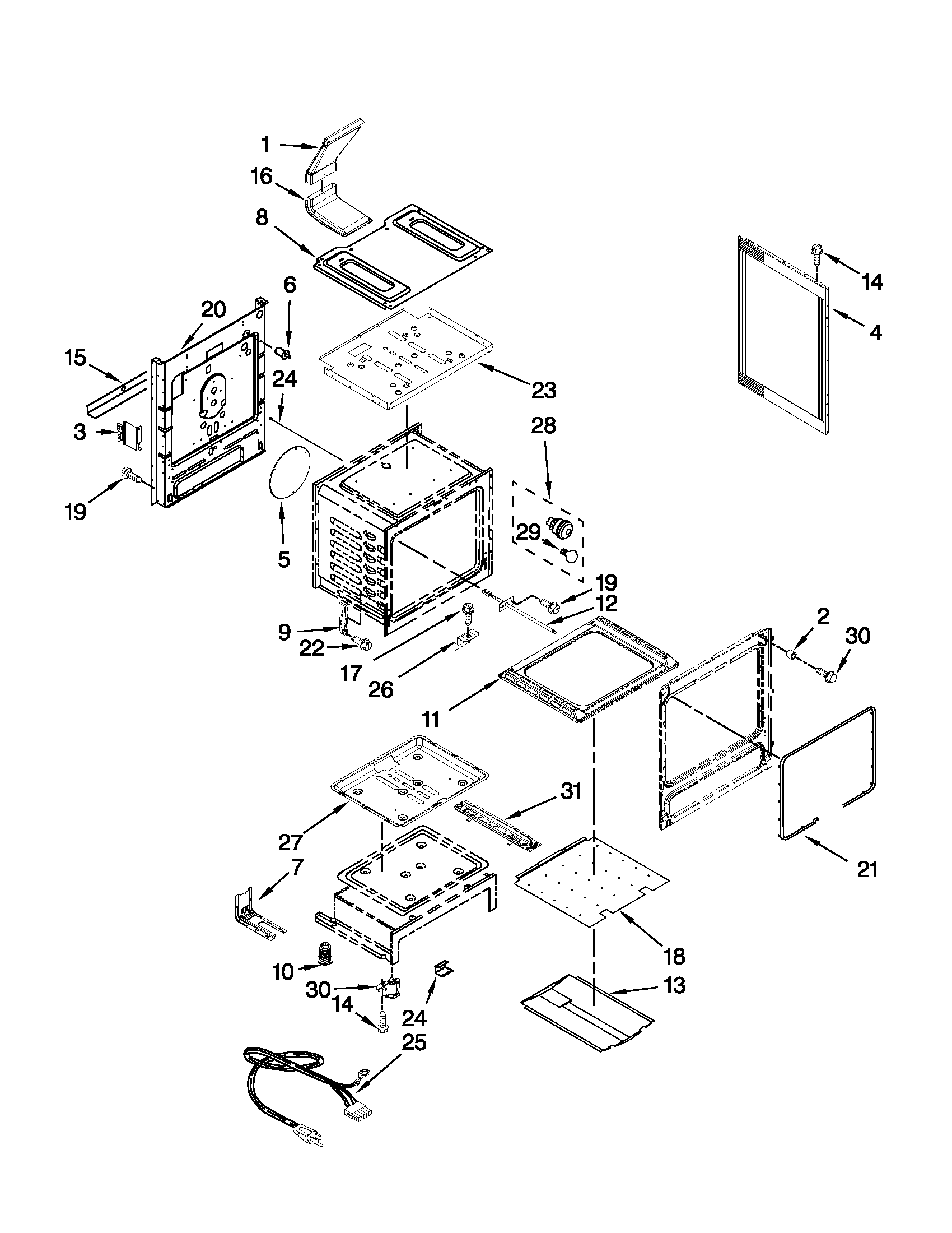 Maytag MGR8775AS0 chassis parts diagram