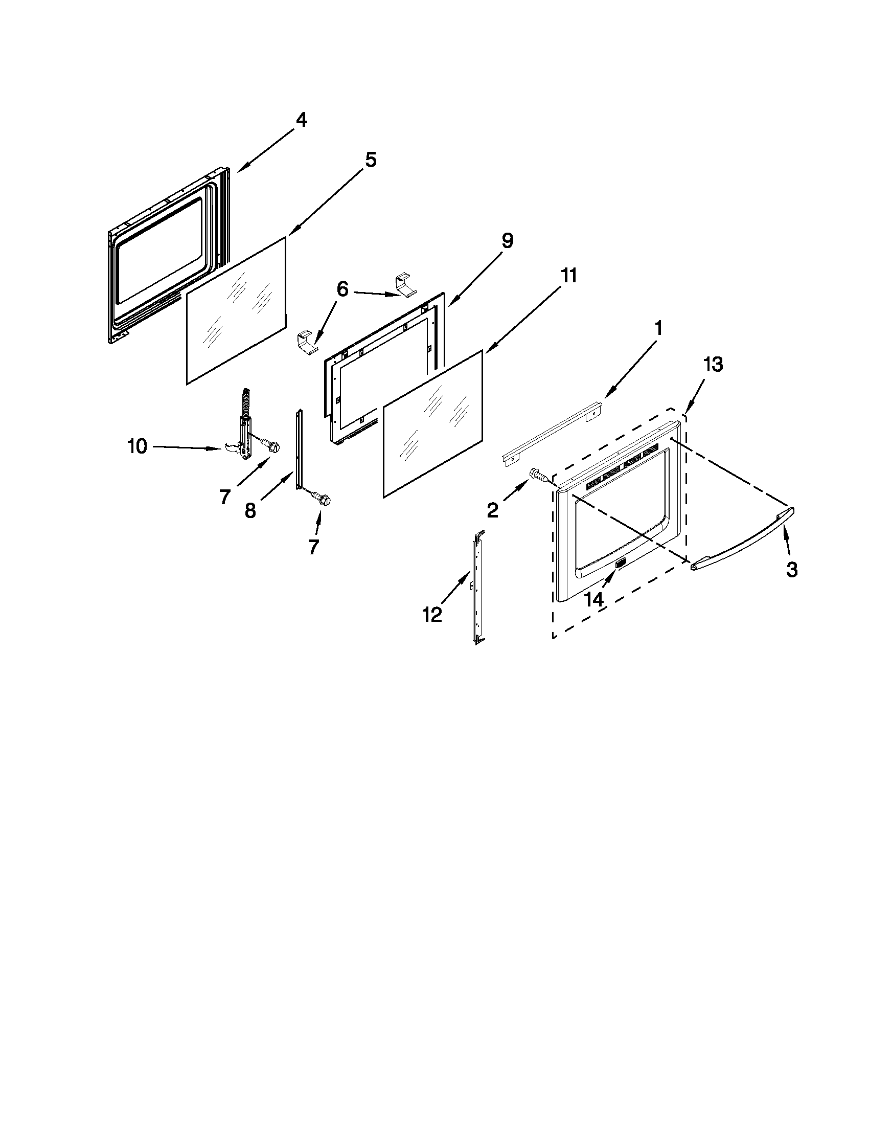 Maytag MGR8775AS0 door parts diagram