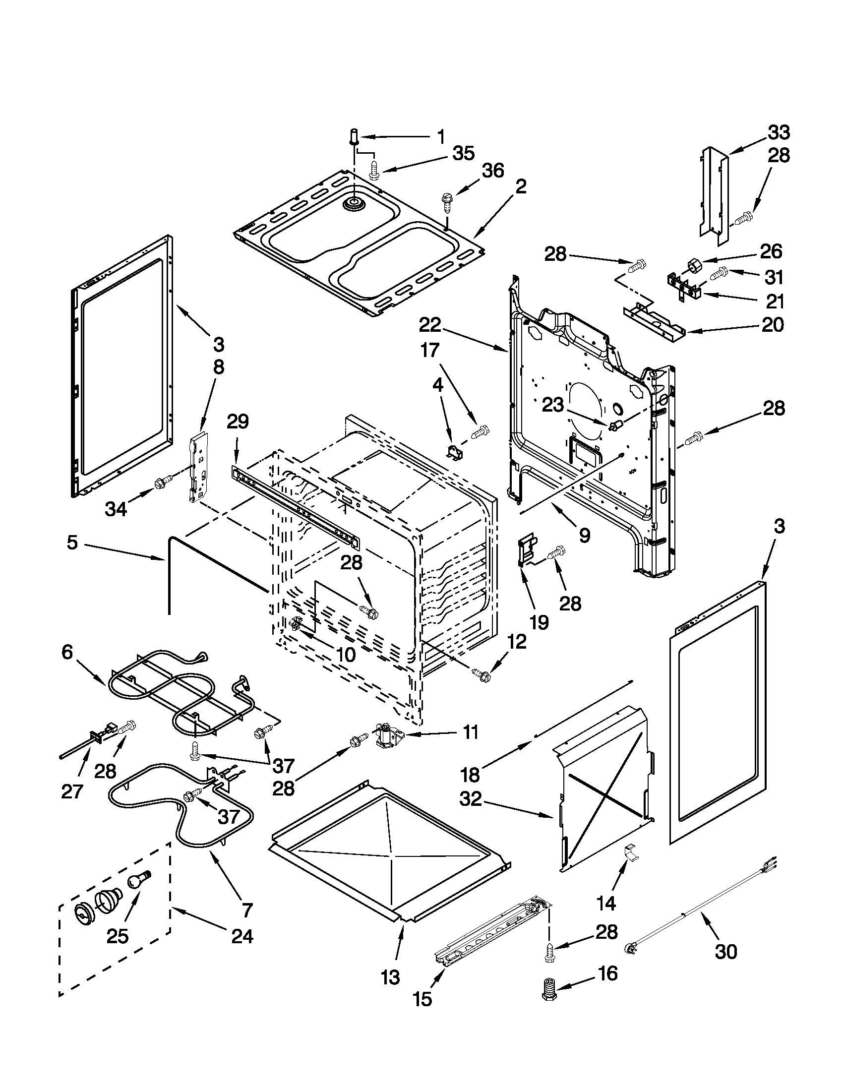 Maytag YMER5605YW1 chassis parts diagram